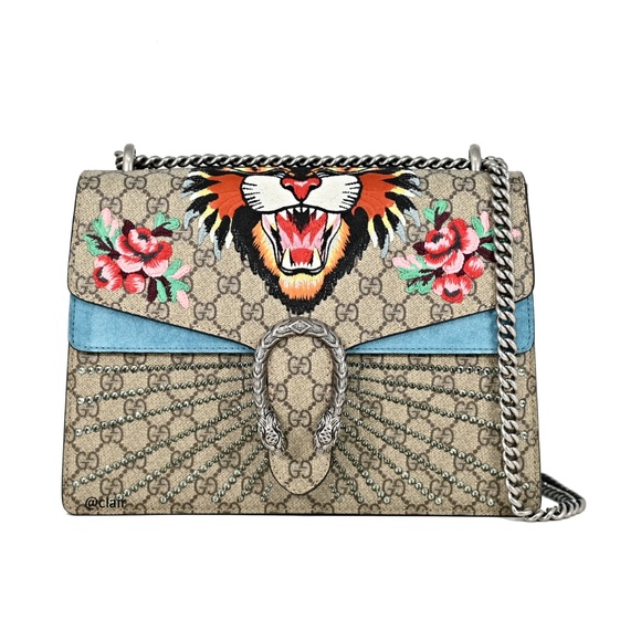 Gucci Handbags - Gucci Medium Dionysus Angry Cat GG Supreme Canvas